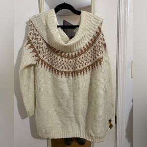 Fair Isle Marilyn Neck Pullover Sweater